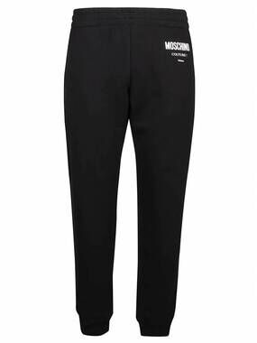 NEW MOSCHINO men's logo sweatpants in black